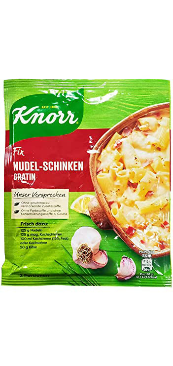 Knorr Fix Nudel – 28g Schinken Patak Meats Gratin 