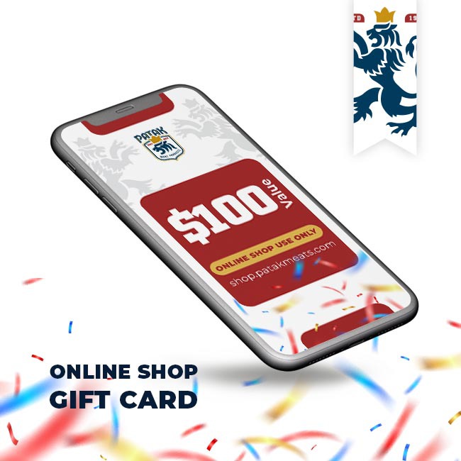 $100 Patak Meats Online Digital Gift Cards