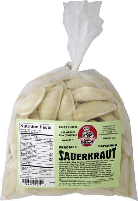 Grandmas Perogies Sauerkraut (Dumplings) 2lb